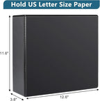 CIXILDTS 3" 3 Ring Binder, Standard 3-Inch Slant-D Ring Binder Fit Letter Size Paper, Presentation View Binders, 6 Packs, Black