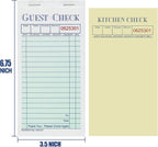 Batrical Guest Checks Server Note Pads 1000 Sheets With Carbonless Copy Paper for Restaurants (20 Books) 3.5" x 6.75" Per Ticket Book