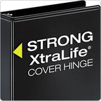 Cardinal Performer 3-Ring Binders, 1.5", Non-Locking Slant-D Rings, 375-Sheet Capacity, ClearVue Presentation, Non-Stick, PVC-Free, Black, 4-Pack (27401)