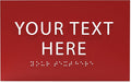 ADA CENTRAL SIGNS - 6" X4" Personalized Custom Sign- Tactile Graphics Grade 2 Braille Text | ADA Compliant Wall Mount Plastic Signs For Schools, Offices, Businesses, Apartments & Restaurants