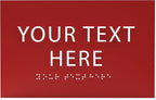 ADA CENTRAL SIGNS - 6" X4" Personalized Custom Sign- Tactile Graphics Grade 2 Braille Text | ADA Compliant Wall Mount Plastic Signs For Schools, Offices, Businesses, Apartments & Restaurants