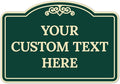 Custom Decorative Sign, Personalized Metal Sign for Business, Driveway, Home, Airbnb, Office Door Plaque, Green Background Sign 7x10 Inches, ACM, Fade Resistant, Made in USA by Sigo Signs