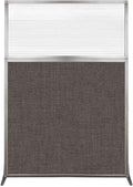 Versare Hush Screen Portable Room Divider | Workstation Wall Divider | Freestanding Privacy Hush Panels | Clear Fluted Windows | Fabric Office Divider Screen | Great for Room Separation