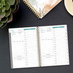 2026 Daily & Monthly Planner - One Page Per Day, Daily Planner 2026 from January 2026 to December 2026, Planner 26 with 12 Monthly Tabs, 6.4" x 8.5", Rose Leaf