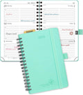 POPRUN Pocket 2026 Planner (Small Size- 4'' x 6.25'') Weekly and Monthly for Purse - Calendar 2026 (Jan. 2026 - Dec.2026) with Soft Cover, Plastic Ruler - Green