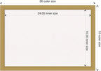 Amanti Art White Cork Board for Wall, 18x26 Vision Board with Gold Frame, Medium Corkboard Office Decor for Home Organization, Casual Corkboard Pinboard to display items for home organization