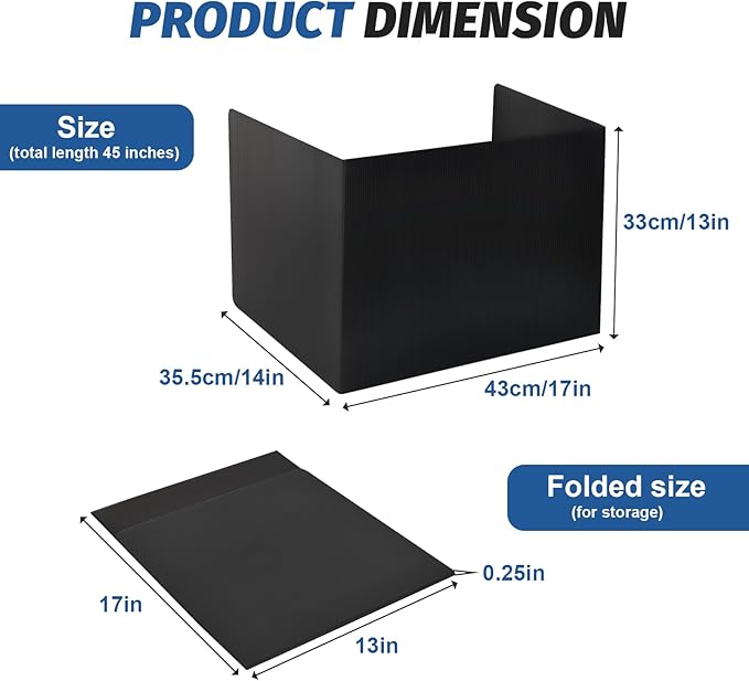 ZYINOZOC 12 Pack Desk Dividers for Students,3-Fold Privacy Screens,Testing Dividers for Classroom Waterproof,Plastic Easy Clean Privacy Shields for Student Includes Extra Labels