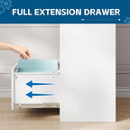 PEUKC 3-Drawer Metal File Cabinet, Lateral Vertical Filing Cabinets for Home Office, Locking Cabinet with Storage Shelves, Legal/Letter/A4 Size Office File Cabinet,(White, Assemble Required)