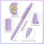 UIXJODO Colored Pens, 6 Pcs Colorful Pens Fine Point Smooth Writing Pen, 0.5mm Colored Ink Gel Pen for Journaling Note Taking Planner, School Supplies Gifts for Nurse Teacher (6 Pcs Gold Vibrant)