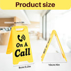Funny Office Desk Accessories,Workplace Status Indicator Office Cubicle Decor,Phone Holder Mirror Acrylic Table Signs，Meeting in Progress Desk Decor, Privacy Please,Team Gifts for Director(On A Call)
