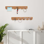 SOFPLATE 4Pcs Bulletin Bar Strip Cork Board Strips 14.6 x 2 Inch Self Adhesive Scalloped Frameless Cork Pin Notice Board for Classroom Office Home Cubicle Wall Decoration Hanging Photos Note Schedules