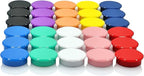 PYJLBX Fridge Magnets, 30 Pack Strong Refrigerator Magnets, Colorful Cute Mini Round Magnets for Whiteboard, 10 Colors Heavy Duty Small Magnet for Fridge Office Locker Crafts Classroom Dry Erase Board