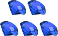 PATIKIL 5 Pcs Diamond Crystal Paperweight, 30mm / 1.18 Inch Crystal Paperweight Paper Weight for Home Office Desktop Table Decor Wedding Party Jewelry Ornaments, Dark Blue