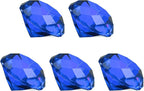 PATIKIL 5 Pcs Diamond Crystal Paperweight, 30mm / 1.18 Inch Crystal Paperweight Paper Weight for Home Office Desktop Table Decor Wedding Party Jewelry Ornaments, Dark Blue