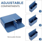 Blue Magnetic Dry Erase Marker Holder, Blue Locker Organizer, Pencil Storage Cup with Strong Magnet, Marker/Pen Basket for Whiteboard, Refrigerator, Locker Accessories, School and Office Supplies
