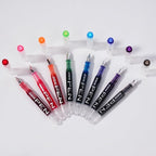 EYEYE Disposable Fountain Pens, 8 Pack Multicolor Fine Point Fountain Pens for Writing, Stainless Steel Nib, Smooth Writing for Journaling, Drafting, Sketching, Doodling & Gifts