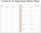 Daily Planner Undated - B5 To Do List Notebook Hourly Schedules, Spiral Appointment Planner for Women and Men, PVC Hardcover, Inner Pocket, Elastic Closure, 7" x 10", Rose Flower