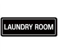 Laundry Room Sign, Premium Durable Acrylic Material, Super Strong Adhesive, Quick Installation, Suitable for Your Home and Business (9 × 3 Inches, Black)