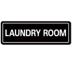 Laundry Room Sign, Premium Durable Acrylic Material, Super Strong Adhesive, Quick Installation, Suitable for Your Home and Business (9 × 3 Inches, Black)