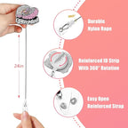 Aoryalps Open Mind Retractable Badge Reel Holder Retractable with ID Clip for Nurse Nursing Name Tag Card Nursing Student Teacher Doctor Medical Assistant Work Office Clip-Gifts for Nurse