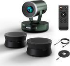 NEARITY 2K Conference Room Camera System, 2X Scalable Conference Speakerphones, POE Daisy Chain, Noise Suppression, PTZ Webcam w/Optical Zoom for Video Conferencing/Streaming in Small to Medium Rooms