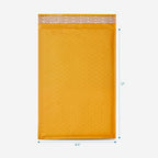 HOLPACK Golden Kraft Bubble Mailers 8.5x12 inch - 100 pack, Self-Seal Cushioning Padded Envelopes #2 | Small Business eCommerce shipping jewelry, makeup, cosmetics, and more - MADE IN USA