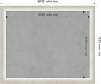 Amanti Art Silver Framed Magnetic Board 18x22 Small Vision Board for use with Magnets, 100% Metal Sheet to Display Items as Office Decor or for Home Organization in mudroom, Kitchen or Kids Room