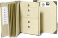 Savor | The Folio™ Document Organizer 2025 Edition | Premium Life Binder Acid-Free Custom Dyed Cloth-Bound Accordion Organizer w/ 10 Expandable Pockets | File Folders for Home Organization (Slate)