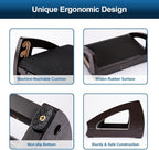 StrongTek Wood Ergonomic Footrest - 4-Angle Adjustable Foot Stool for Desk, Office Footrest, Anti-Slip Foot Stand for Under Desk, Enhances Posture, Promotes Blood Circulation, Easy Assembly (Espresso)