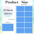 STARLIBOO Colored Labels Stickers, 3 x 2 Inch Rectangular Moving Labels for Boxes, 8 Colors Large Moving Stickers- 320 Pack