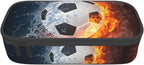 HKHEHOP Soccer Ball Cool Sport Pencil Case Big Capacity Storage Pencil Pouch Stationery Bags With Zipper Portable Pen Holder Box Organizer For Boys Girls Teens Student College School Office Supplies