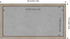 Amanti Art Silver Framed Magnetic Board 14x26 Small Vision Board for use with Magnets, 100% Metal Sheet to Display Items as Office Decor or for Home Organization in mudroom, Kitchen or Kids Room