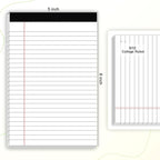 AILZFEI 6pcs Small Note Pad 5x8 College Ruled Legal Pads Paper Notepads 6 Pack Study Back Writing Pads 5 x 8 Legal Pads Perforated Narrow Ruled Pads of Paper White