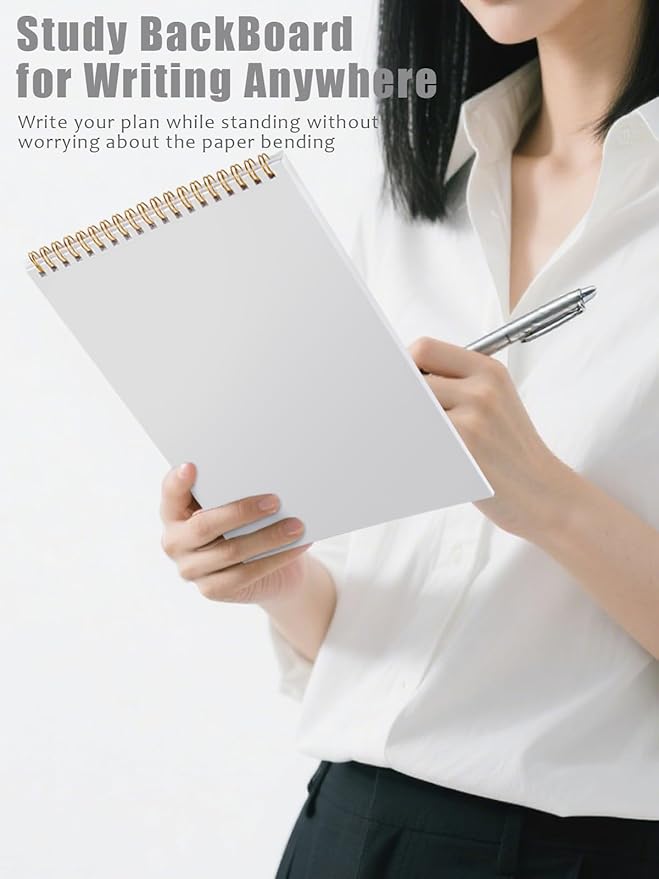 To Do List Notepad for Work, Productivity & Goal Setting, Undated Spiral Daily Planner with 52 Sheets Task Checklist, Time Management, 100 GSM Paper for Office, Family, Personal Use