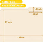 SUNEE File Folders, 120 Pack Manilla Folders 8.5 x 11, 1/3 Cut Tab for Easy Labeling and Organization, Durable Standard Paper for Home, Office, School Filing