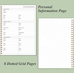 Daily Planner Undated - B5 To Do List Notebook Hourly Schedules, Spiral Appointment Planner for Women and Men, PVC Hardcover, Inner Pocket, Elastic Closure, 7" x 10", Green