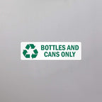 SmartSign Bottles and Cans Only Pack of 5 Recycle Labels | 3" x 10" Laminated Vinyl, Made in USA