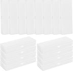 Fainne 24 Pcs Plastic Pencil Case Bulk Pencil Boxes Plastic Stationery Case Frosted Pen Box Pen Holder with Hinged Lid Snap Closure for Office(Single Layer,White,7.68 x 2.6 x 1.18 Inch)