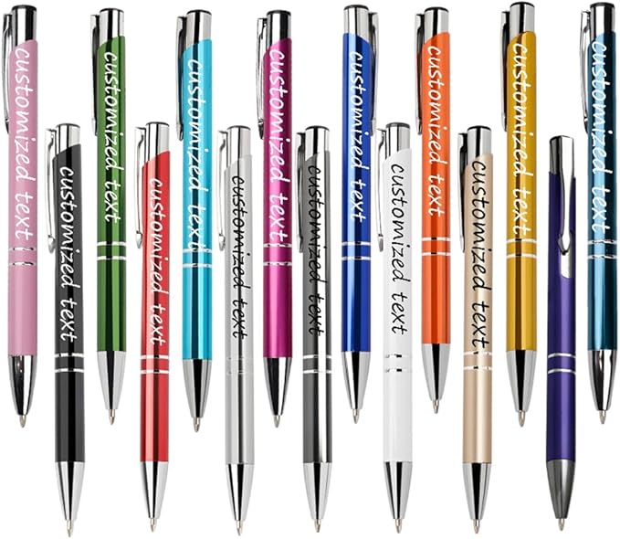 Yucold Customized ballpoint pens in bulk, personalized ballpoint pens with free engraving, for use in companies, enterprises, graduation anniversaries (Multicolor,78)