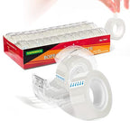 Transparent Tape, Clear, Christmas Gift Wrap Tape, Office Repair Home School Supplies 7/10 X 1000 Inches 24 Rolls with Dispenser
