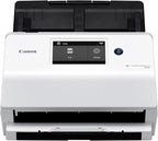 Canon imageFORMULA R50 Business Document Scanner for PC and Mac - Color Duplex Scanning - Connect with USB Cable or Wi-Fi Network - LCD Touchscreen - Auto Document Feeder - Easy Setup