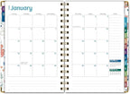 HARDCOVER 2026 Planner, 5.5"x8": 14 Months (November 2025 - December 2026), Daily Weekly Monthly Planner, Yearly Agenda, Bookmark, Pocket Folder and Sticky Note Set (Colorful Botanicals)