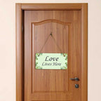 Signs ByLITA Greenery Wreath Personalized Hanging Wall or Door Sign (5 x 10") | Custom Signage for Your Home & Business