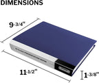 Dunwell Presentation Binder 60-Pocket, Displays 120 Pages, 8.5x11 Portfolio Binder with Plastic Sleeves, Storage and Organizer for Documents, Photos, Kids Artwork, Projects, Recipes (Blue)