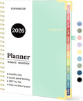 2026 Planner, Forvencer Calendar Planner Weekly and Monthly, Jan 2026-Dec 2026, 8.5" X 11", Hardcover Agenda Book, Daily Journal Organizer with Inner Pocket, Notebook for Office School, A4, Mint Green