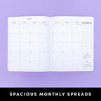 PAPERAGE 2026 Monthly Planner, 12 Months (January 2026 - December 2026), 8 in x 10 in, 2026 Planner with Large Monthly Spreads & Calendar Views, Note Pages, To Do Lists & Trackers, – Bright Stripes