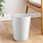 Monarch Abode Metal Bathroom Trash Can – Waste Basket for Bedroom, Office Desk, & Dorm, Handcrafted, Durable Decorative White Small Trash Can Bathroom Garbage Bin Wastebasket