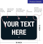 Personalized Custom Black Background Customize for Office, Business, Airbnb, Workplace, Home, Delivery Sign, 12x18 Inches, Rust Free .063 Aluminum, Fade Resistant, Made in USA by Sigo Signs
