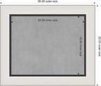 Amanti Art Silver Framed Magnetic Board 22x26 Small Vision Board for use with Magnets, 100% Metal Sheet to Display Items as Office Decor or for Home Organization in mudroom, Kitchen or Kids Room