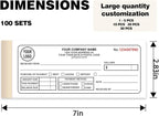 Custom Invoice Book with Logo 50 Set Personalized Receipt Books Customized Invoices for Small Business 3 - Parts Carbonless Duplicate Invoice Forms NCR Books